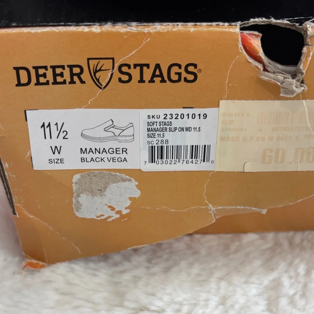 Deer Stags Men's Black DS Work Oil& Slip Resistant Non Marking,Size 11-1/2 . - Picture 14 of 17